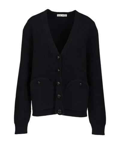 Blazé Milano Button-up Cardigan In Black