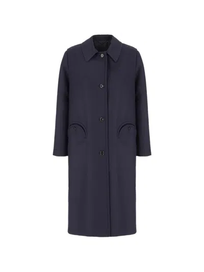 Blazé Milano Cappotto Woolly Oversize In Lana Vergine Blu Navy Blaze In Blue