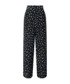 Blazé Milano Mariquita Fox Pleated Printed Silk Crepe De Chine Tapered Pants In Black