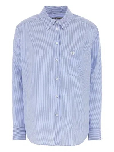 Blazé Milano Blaze Embroidered Silk Blend Catalina Shirt In Stripped