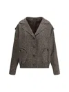 Blazé Milano Sarissa Charlie Buttoned-pockets Bomber Jacket In Brown