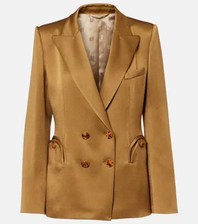 Blazé Milano Charmer Double-breasted Blazer In Brown