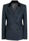 Blazé Milano Blaze Milano Charmer Herringbone Wool Blazer In Blue