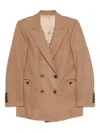 Blazé Milano Cholita Double-breasted Blazer In Brown