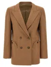 Blazé Milano Cholita Double-breasted Blazer In Brown
