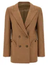 Blazé Milano Cholita Double-breasted Blazer In Brown