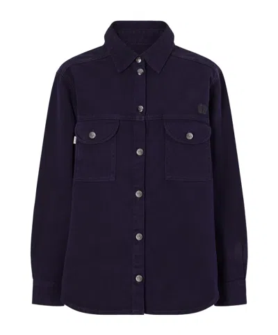 Blazé Milano Clapotis Berber Embroidered Denim Shirt In Blue