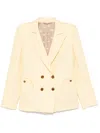 Blazé Milano Structured Double Breasted Jacket In 黄色