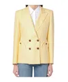 Blazé Milano Structured Double Breasted Jacket In Nude