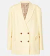Blazé Milano Structured Double Breasted Jacket In Neutrals