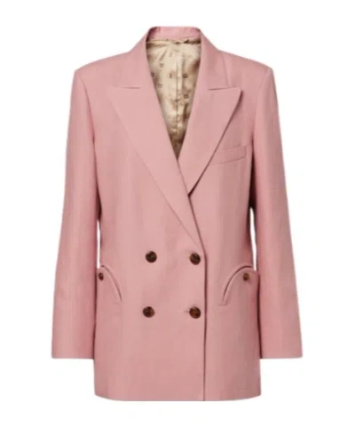 Blazé Milano Classic Loose-fit Blazer In Pink