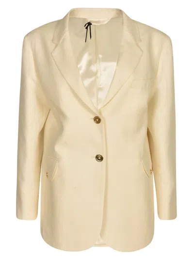 Blazé Milano Classic Two Buttons Blazer In Beige