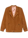 Blazé Milano Viva Cleo Suede Bomber Jacket In Brown
