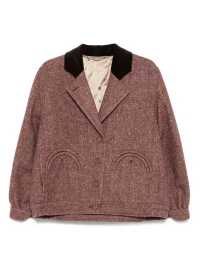 Blazé Milano 'cleo' Bomber Jacket With Ribbed Collar Blaze In Orange