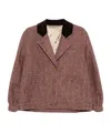 Blazé Milano Cleo Corduroy-collar Bomber Jacket In Animal Print