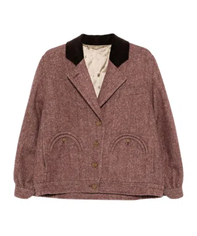 BLAZÉ MILANO CLEO CORDUROY-COLLAR BOMBER JACKET