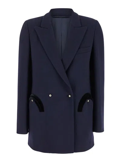 Blazé Milano Resolute Double-breasted Blazer In Blue