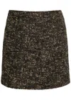Blazé Milano Coci Wool-blend Tweed Miniskirt In Brown