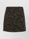 Blazé Milano Coci Wool-blend Tweed Miniskirt In Brown