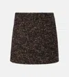 Blazé Milano Coci Wool-blend Tweed Miniskirt In Brown