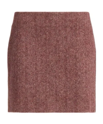 Blazé Milano Coci Wool Mini Skirt In Red