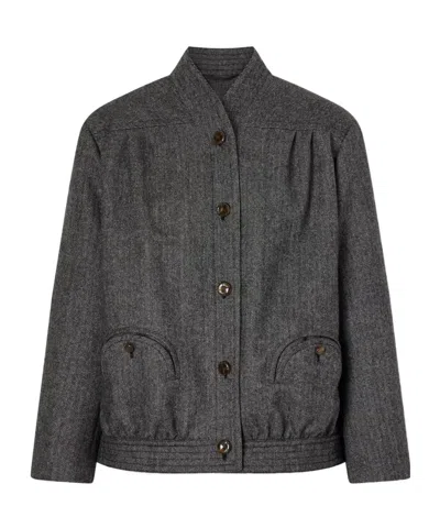 Blazé Milano Coiba Virgin Wool-blend Jacket In Gray