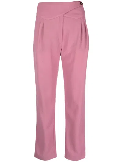 Blazé Milano Trousers Chic High Waist In Pink