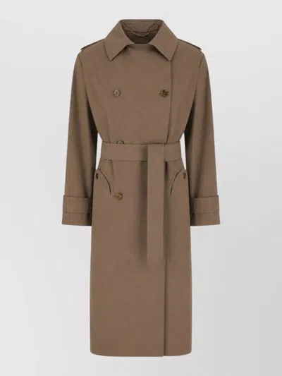 Blazé Milano Cotton Blend Fitted Jacket In Brown