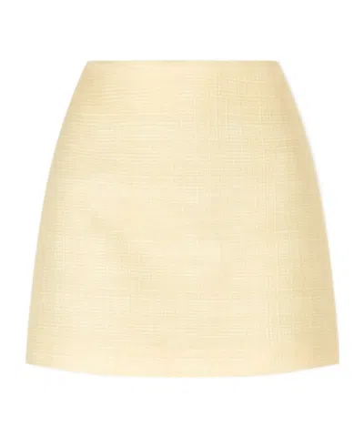 Blazé Milano Cotton Blend Mini Skirt In Brown