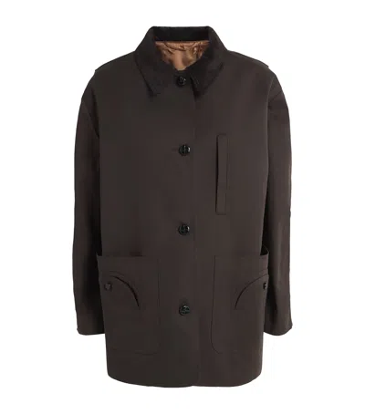 Blazé Milano Cotton Clelia Jacket In Brown