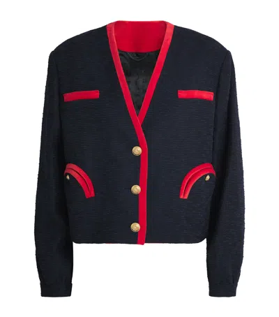 Blazé Milano Cotton-blend Riviera Cardigan In Navy