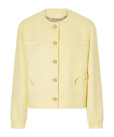 Blazé Milano Gliss Cotton-blend Tweed Jacket In Yellow