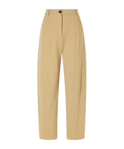 Blazé Milano Embellished Paneled Twill Tapered Pants In Brown