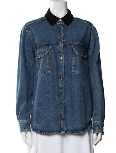 Pre-owned Blazé Milano Denim Jacket In Blue