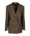Blazé Milano Zemi Everynight Double Blazer Jackets Brown In Brown