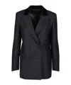 Blazé Milano Maine Everyday Double Blazer Jackets Blue In Black