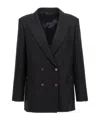 Blazé Milano Everynight Alcanara Double-breasted Blazer In Black