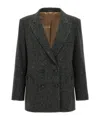 Blazé Milano 'everynight Miska' Structured Herringbone Blazer With Front Pockets In Black