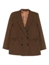 Blazé Milano Long-sleeved Suit Jacket In Brown