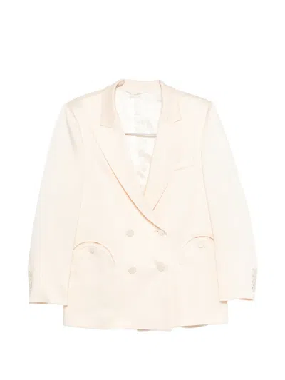 Blazé Milano Double-breasted Blazer In Neutral