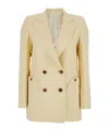 Blazé Milano Structured Double Breasted Jacket In Nude