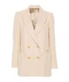 Blazé Milano Blaze Milano Everyday Mid-day Sun Double-breasted Blazer In Nude