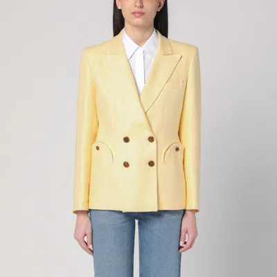 BLAZÉ MILANO BLAZÉ MILANO DOUBLE BREASTED CHARMER CLARITY BUTTER COLOURED JACKET