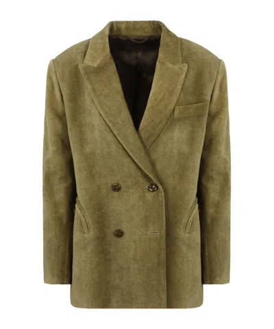 Blazé Milano Double-breasted Coat In Green