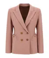 Blazé Milano Double-breasted Round-pockets Blazer In Brown