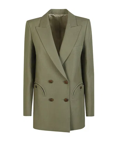 Blazé Milano Double-breasted Suit Jacket In Green