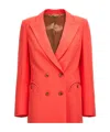 Blazé Milano Exit Everyday Wool Double-breasted Blazer In Orange