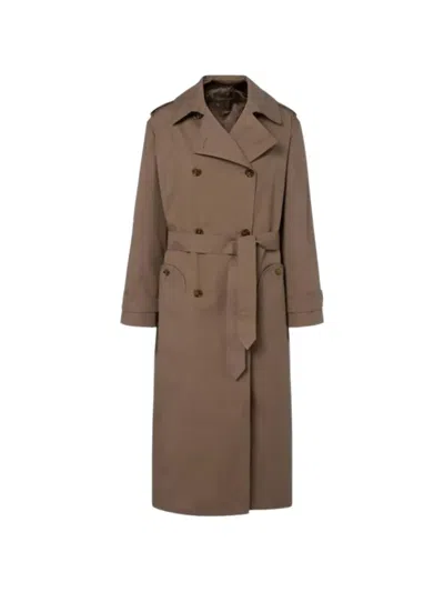 Blazé Milano Double-breasted Belted Trench Coat In Brown