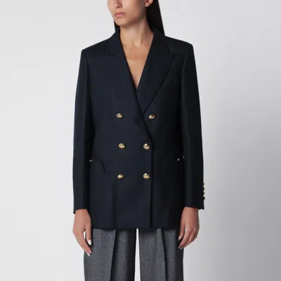Blazé Milano Tailored Jacket Gold Buttons Front Pockets Lapel In Blue