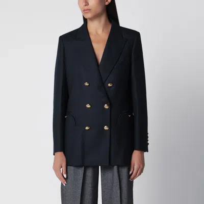 Blazé Milano Blaze Milano Doublebreasted Navy Blue Wool Jacket